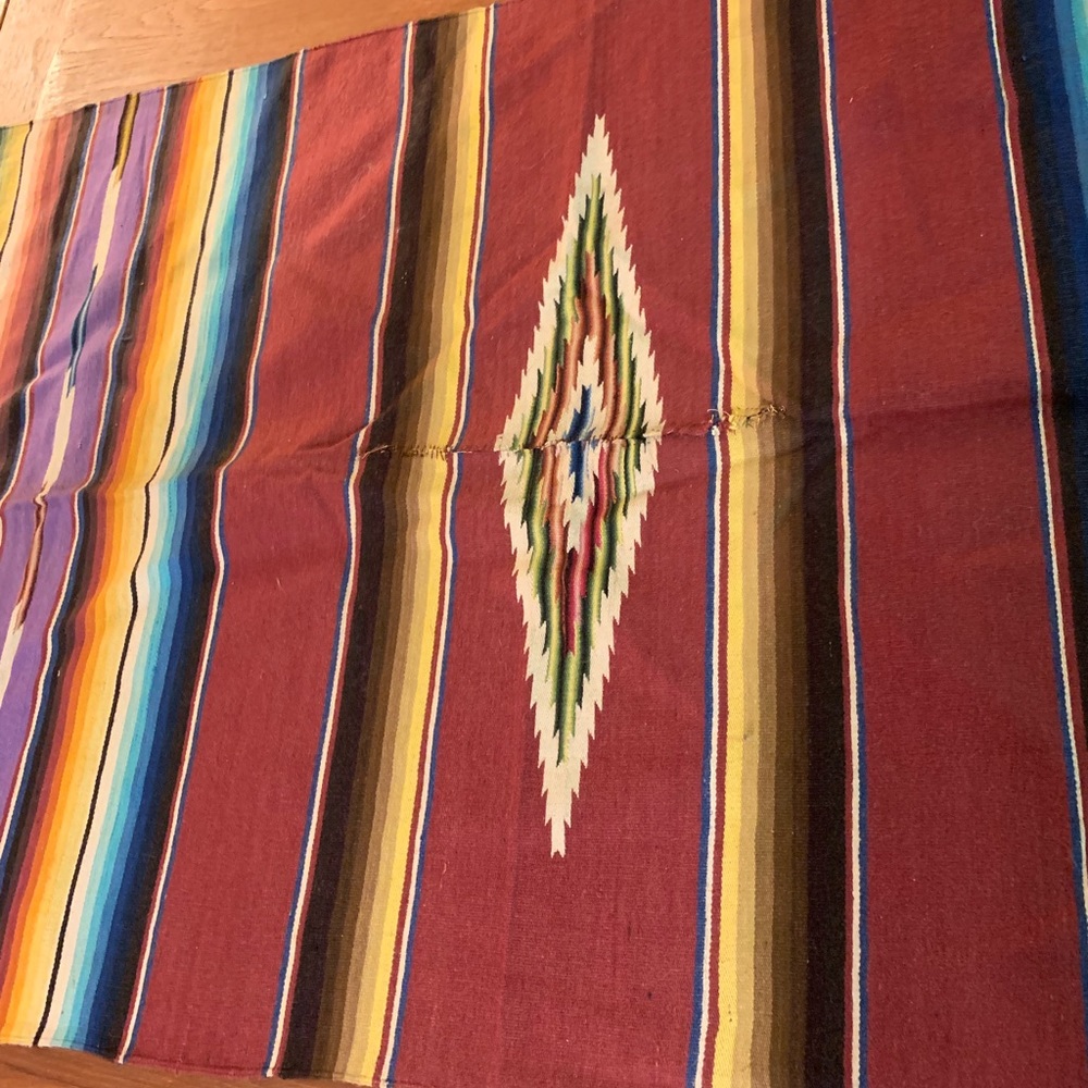Vintage Mexican Serape Saltillo